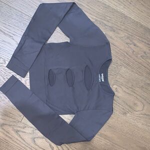 Garage Long Sleeve Top in Dark Gray